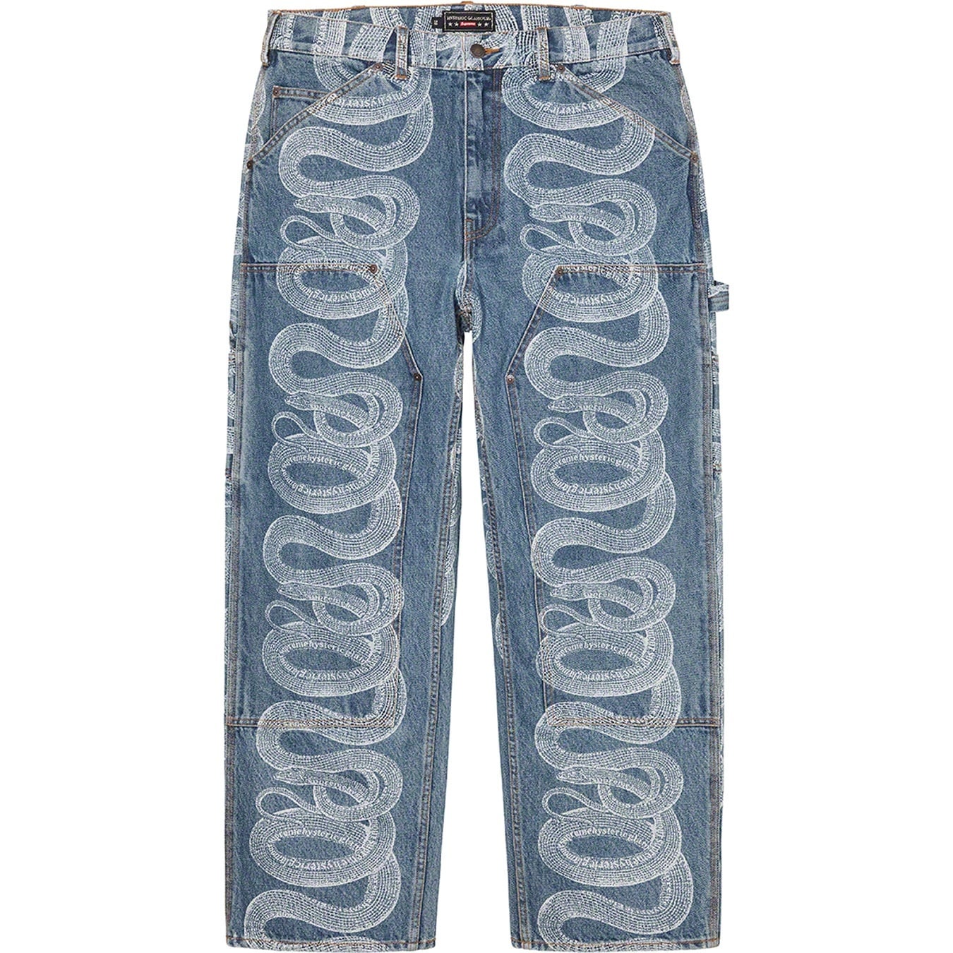 Supreme®/HYSTERIC GLAMOUR Snake Double Knee Denim Painter Pant view 5